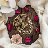 Vriksham Antique Peacock Feather Design With Pearl Layer Jada Billai-G19260